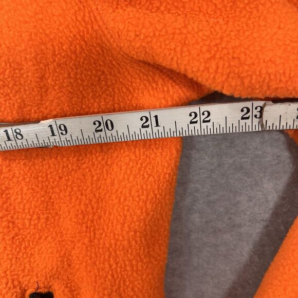 Cabelas Mens M Fleece Jacket hunting safety orange Hi Vis full Zip pockets - Picture 10 of 15
